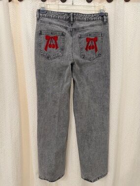 Ashley Mason Women’s Washed Gray Straight Jeans